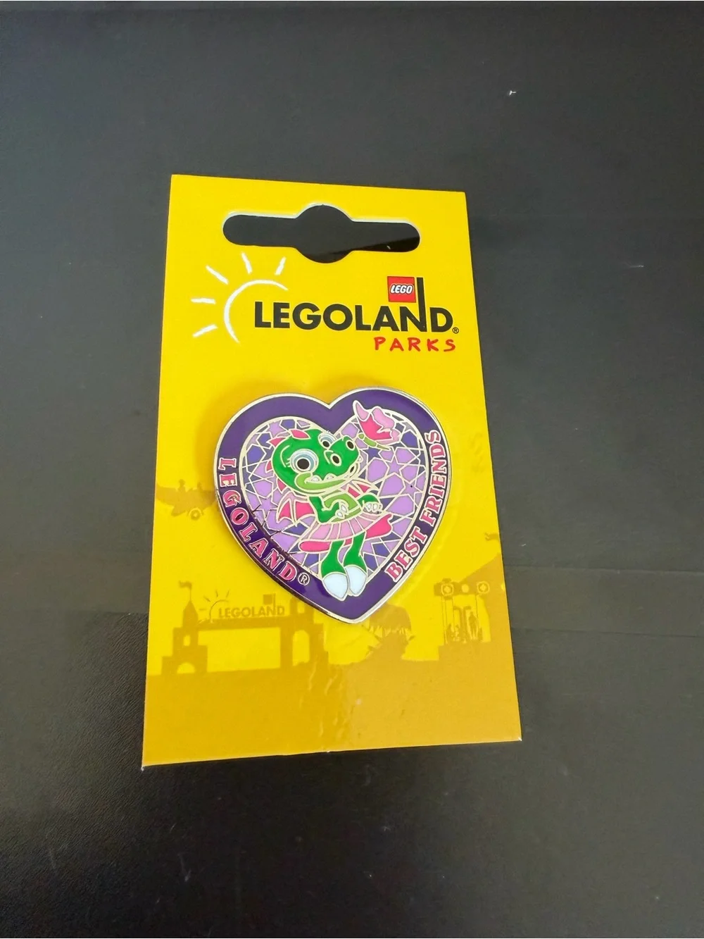 LEGO LegoLand Purple Heart Reptile Enamel Pin - Best Friends